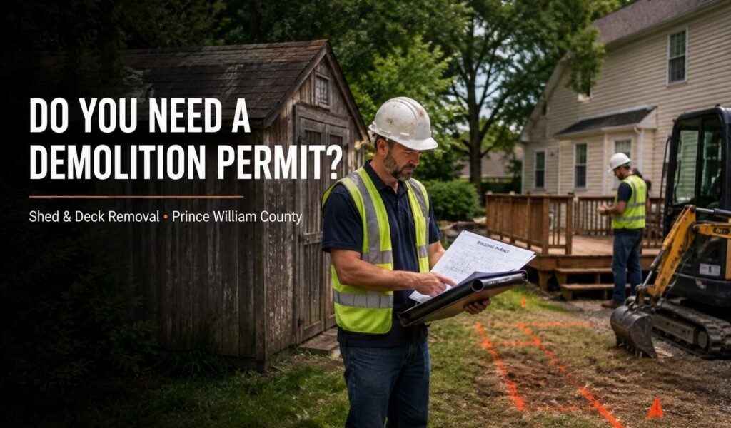 Do You Need a Permit to Demolish a Shed or Deck in Prince William County?